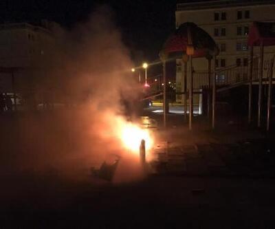 Nusaybin'de çocuk oyun parkını ateşe verdiler