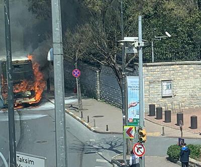 Son dakika... İstanbul'da belediye otobüsü alev alev yandı 