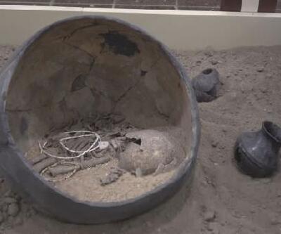 5 bin yıllık bebek mezar, müzede özel vitrinde