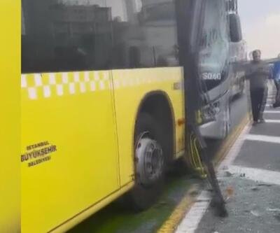 Son dakika haberi: İstanbul'da iki metrobüs çarpıştı