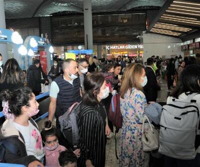 İstanbul Havalimanı'nda bayram tatili yoğunluğu
