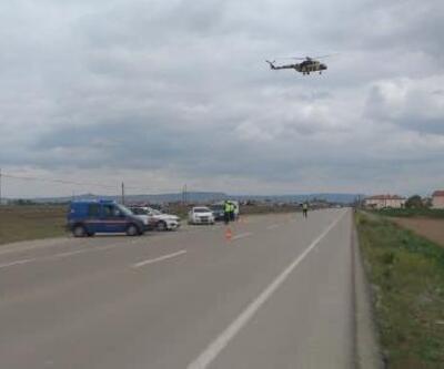 Aksaray'da helikopter destekli trafik denetimi