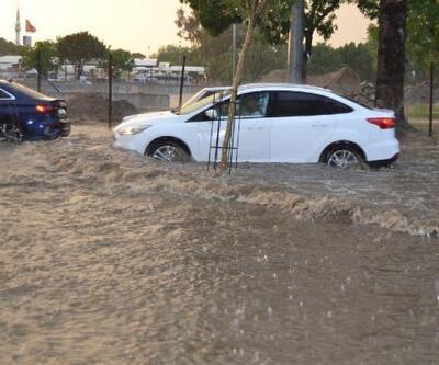 Salihli'de şiddetli  yağış etkili oldu