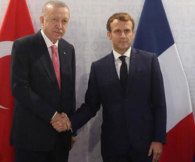 SON DAKİKA: Cumhurbaşkanı Erdoğan, Macron ile görüştü