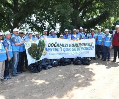 Kestel Belediye Başkanı Tanır, 5 Haziran Dünya Çevre Günü'nde çöp topladı