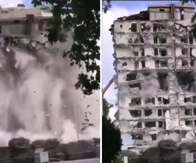 İzmir’de paniğe yol açan yıkım: O anlar kamerada