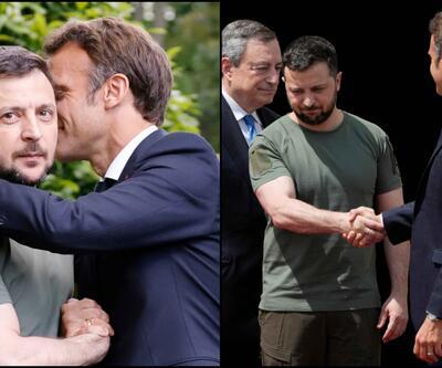 Zelenski'nin tepkileri viral oldu... Macron'a Kiev'de soğuk karşılama!