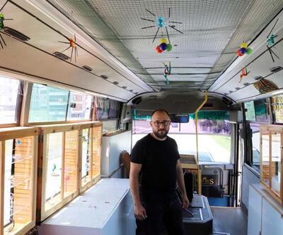 Cam ve ebru sanatçısı çift, 'atölye otobüs' ile Türkiye turunda