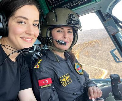 Jandarma'nın kadın pilotu da sahadaydı! "Bu işi yaptığım için gurur duyuyorum" 
