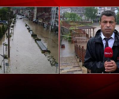 Şiddetli yağmur Karadeniz'i vurdu... Irmak taştı, kent sular altında! 