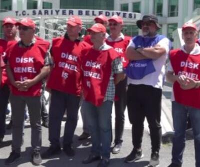 Sarıyer'de belediye işçilerinden grev