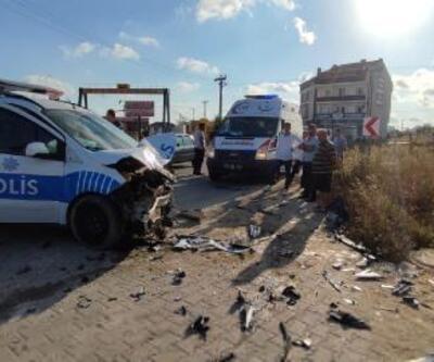 Tekirdağ’daki trafik kazasında 2 polis memuru yaralandı