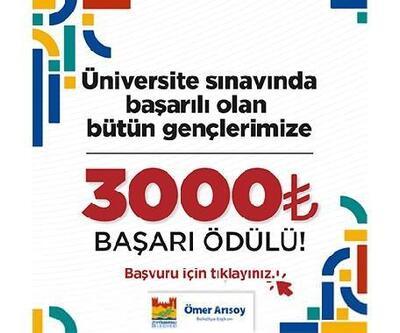 Üniversite sınavında başarılı olanlara 3 bin lira ‘başarı ödülü’
