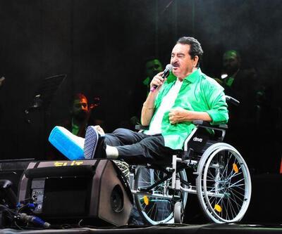 İbrahim Tatlıses, tekerlekli sandalyeyle konser verdi
