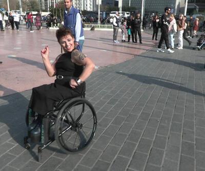 Engelli dans şampiyonu Taksim'deydi