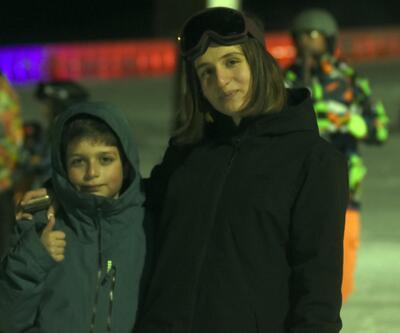 Erciyes'te yeni yıl öncesi 'gece' kayağı