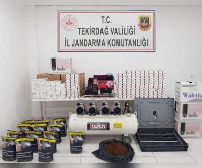 Çerkezköy'de kaçak tütün operasyonu; 2 gözaltı