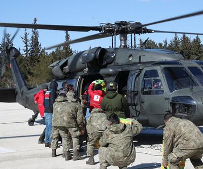 Kızılay ve TSK’dan köylere helikopterle yardım
