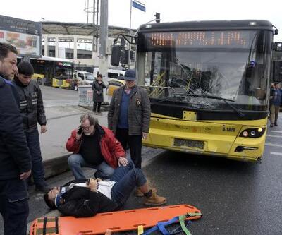 Beşiktaş'ta İETT otobüsü kırmızı ışıkta geçen motosiklete çarptı