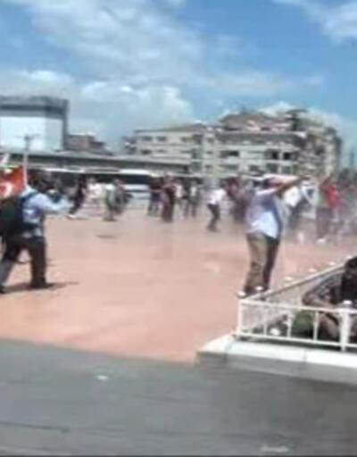 Taksim'de Ülkücü gruba polis müdahalesi!