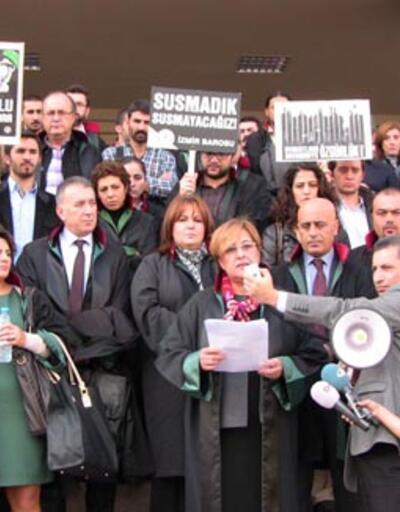 Avukatların tutuklamasını protesto eden avukatlara hapis istemi