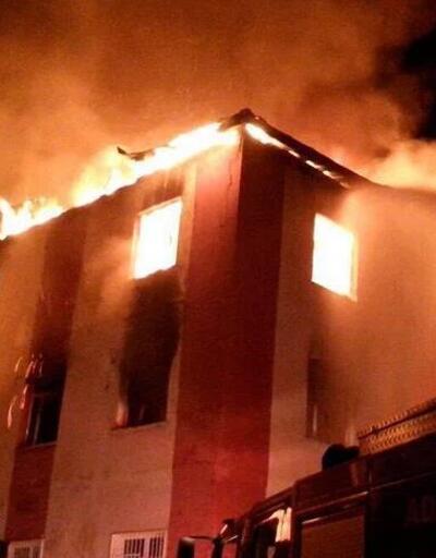 Adana'nın Aladağ ilçesindeki kız öğrenci yurdunda yangın