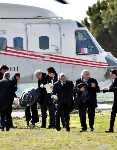 Erdoğan'ın helikopterinin rüzgarı zor anlar yaşattı 