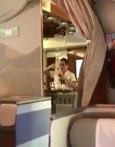 Emirates uçağında şok eden görüntüler!