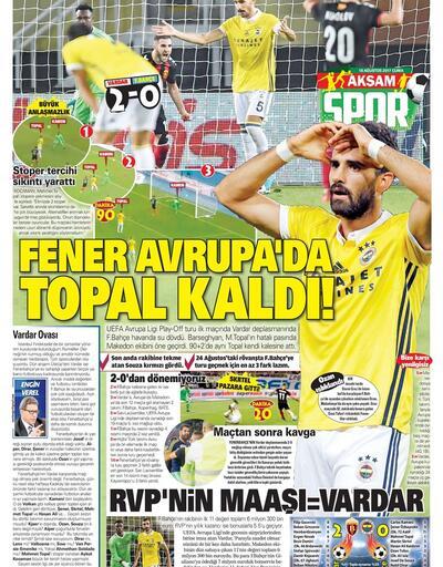 Vardar-Fenerbahçe maçı manşetlerde