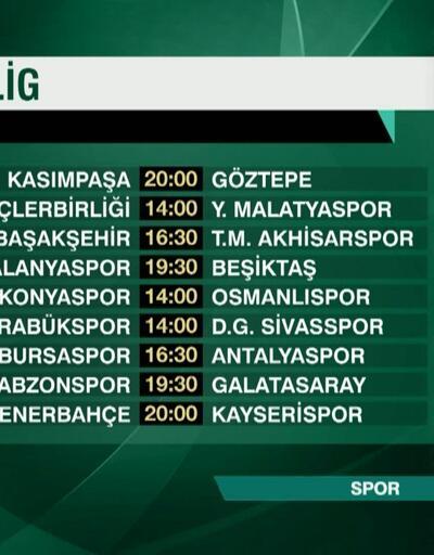 Süper Lig'de 10. hafta programı