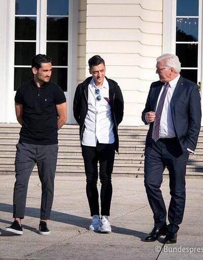 Mesut Özil ve İlkay Gündoğan Almanya Cumhurbaşkanı'nı ziyaret etti