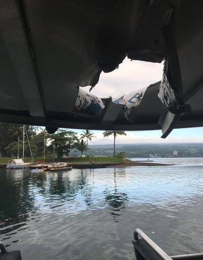 Hawaii'de dehşet anları: Lav tur teknesine sıçradı, yaralılar var