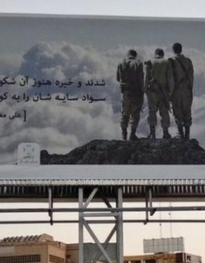 Afişlerde İsrail askerlerinin fotoğrafı kullanıldı, İran karıştı