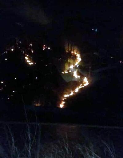 Çaykara'da orman yangını: 10 dönüm alan zarar gördü