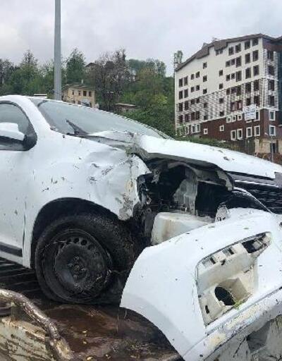 Rize'de, MHP'lilerin olduğu otomobil kaza yaptı: 3 yaralı