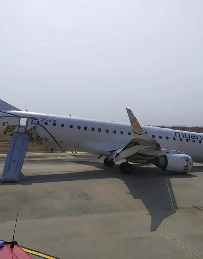 Myanmar'da yolcu uçağı acil iniş yaptı