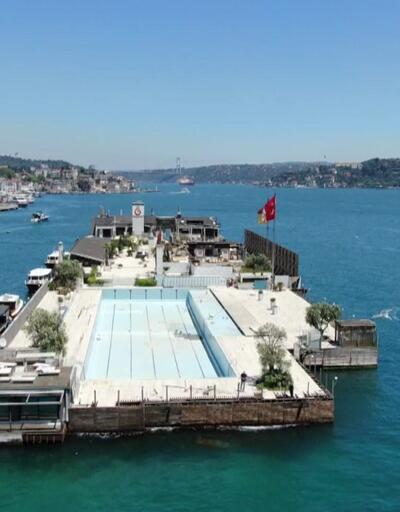 Galatasaray adası paravanlarla çevriliyor
