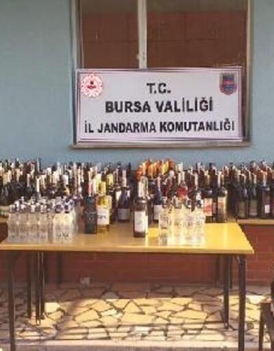 Bursa'da jandarmadan sahte alkol uygulaması; 436 litre sahte içki ele geçirildi