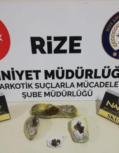 Rize'de uyuşturucu operasyonu: 3 gözaltı
