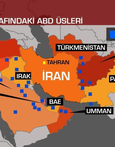 ABD İran'ı 11 ülkede kurduğu üslerle ablukaya aldı