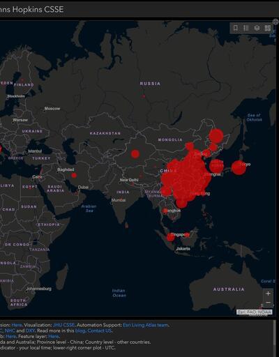 Koronavirüs kabusunda haritalarla son durum: Hangi ülkelere yayıldı? Kaç kişi öldü?