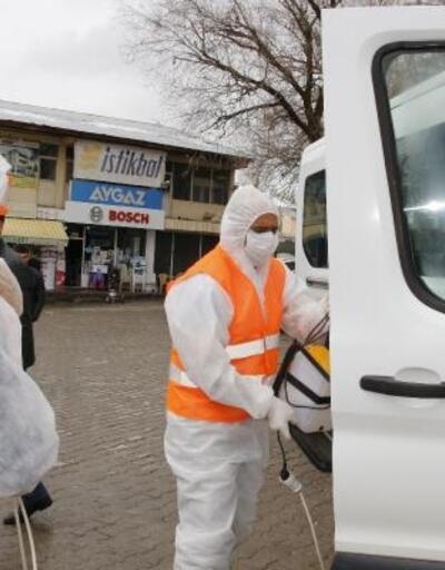 Varto'da toplu taşıma araçları dezenfekte edildi