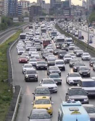 Anadolu Yakası'nda yoğun trafik havadan görüntülendi