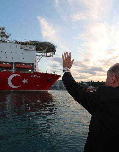 Cumhurbaşkanı Erdoğan, "Fatih" sondaj gemisini böyle uğurladı