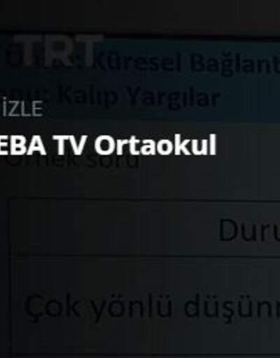 LGS son tekrar her gün TRT EBA TV Ortaokul üzerinden canlı izlenecek!