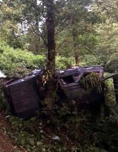 Trabzon'da otomobil uçuruma yuvarlandı; 1 ölü, 5 yaralı