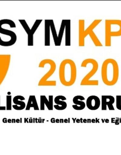 Genel Kültür Genel Yetenek KPSS 2020 lisans soruları ve cevapları ÖSYM AİS sayfasında!