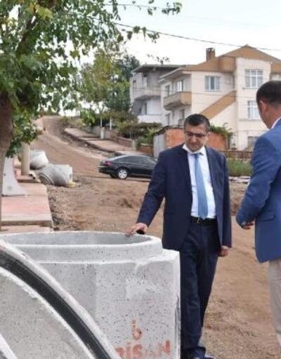 Çan Belediye Başkanı Öz, altyapı çalışmalarını yerinde inceledi