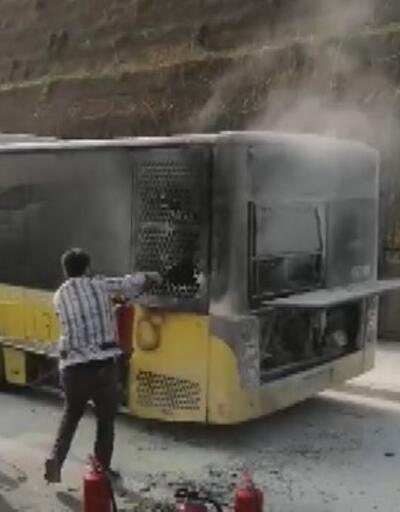 Sefaköy D-100'de otobüste yangın paniği