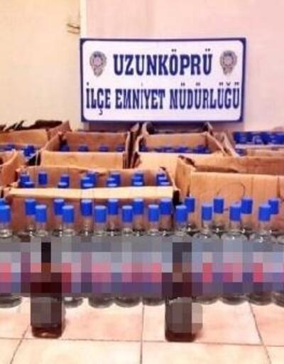 Edirne'de 336 şişe kaçak içki ele geçti